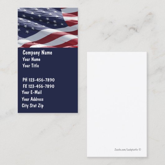 Patriotische Visitenkarten Visitenkarte (Vorne/Hinten)