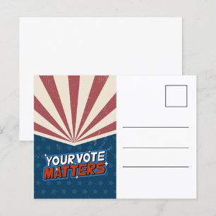 Patriotische Wahlkampagne-Leerpostkarte  Postkarte