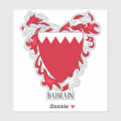 Patriotische Wappenküste Bahrains Aufkleber (Blatt)