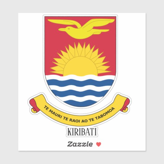 Patriotische Wappenpolizei Kiribati Aufkleber (Blatt)