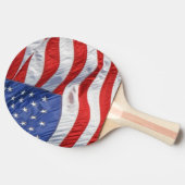 Patriotische Wave American Flag Tischtennis Schläger (Seitenansicht)