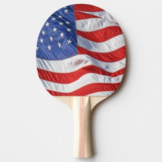 Patriotische Wave American Flag Tischtennis Schläger (Vorderseite)
