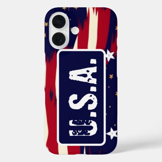 Patriotische Waves Case-Mate iPhone Hülle (Rückseite)