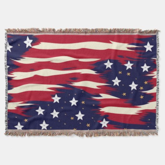 Patriotische Waves Decke (Vorderseite)