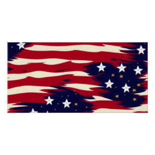 Patriotische Waves Poster