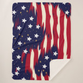 Patriotische Waves Sherpadecke (Vorderseite)