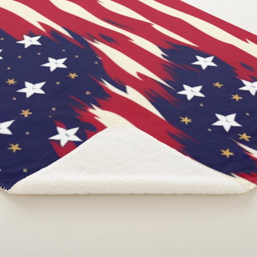 Patriotische Waves Sherpadecke (3/4)