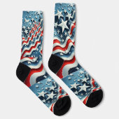 Patriotische Waves Socken (Rechts)
