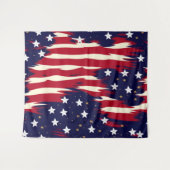 Patriotische Waves Wandteppich (Vorderseite (Horizontal))