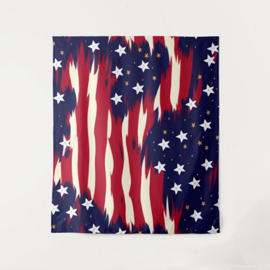 Patriotische Waves Wandteppich (Vorderseite)