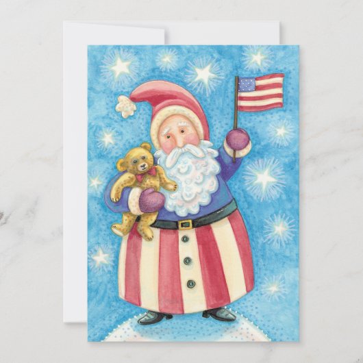 Patriotische Weihnachtsfeier Party Einladung (Vorderseite)