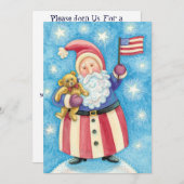 Patriotische Weihnachtsfeier Party Einladung (Vorne/Hinten)