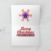 Patriotische Weihnachtskarte Feiertagskarte (Innenseite)