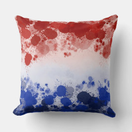 PATRIOTISCHE WEISSE BLAU ABSTRAKT KISSEN