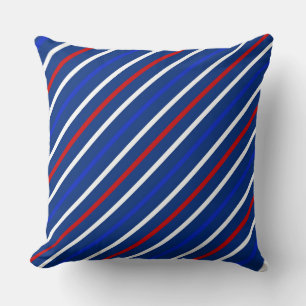 PATRIOTISCHE WEISSE BLAUE DIAGONALE STREIFEN KISSEN