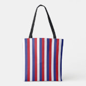 PATRIOTISCHE WEISSE BLAUE ROSE UND STREIFEN TASCHE (Rückseite)