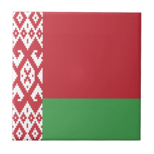 Patriotische weißrussische Flaggen-Kachel Fliese