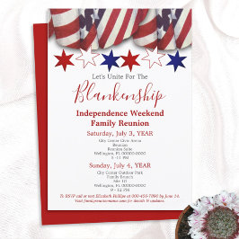 Patriotische Wiedersehen-Vorlage für die Jagdfamil Einladung