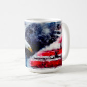 Patriotische Wildtiere Kaffeetasse (VorderseiteRechts)