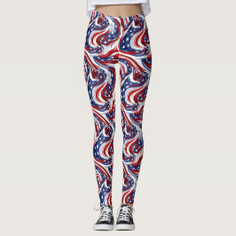 Patriotische Wirbel Leggings - Spaß