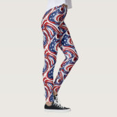 Patriotische Wirbel Leggings - Spaß (Rechts)