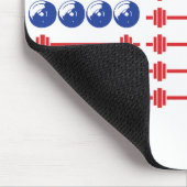 Patriotische Workout Mousepad (Ecke)