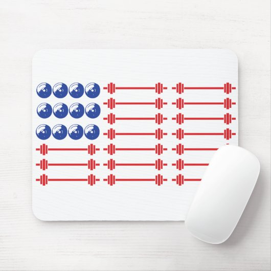 Patriotische Workout Mousepad (Mit Mouse)