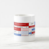 Patriotische Wörter USA Kaffeetasse (Mittel)