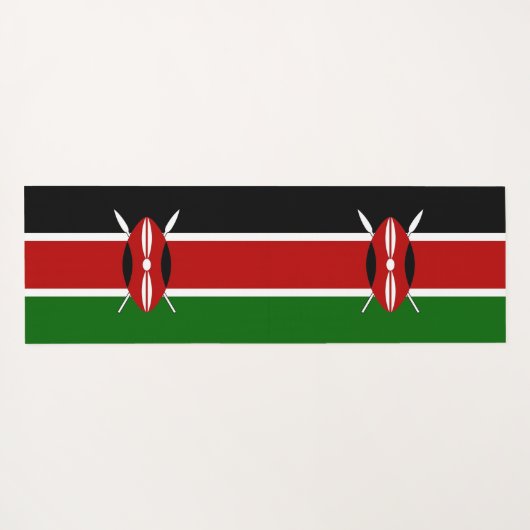 Patriotische Yoga Mats mit der Flagge Kenias Yogamatte (Rückseite (Horizontal))
