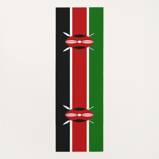 Patriotische Yoga Mats mit der Flagge Kenias Yogamatte (Rückseite)