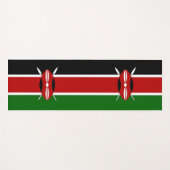 Patriotische Yoga Mats mit der Flagge Kenias Yogamatte (Vorderseite (Horizontal))