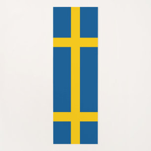Patriotische Yoga Mats mit der Flagge Schwedens Yogamatte