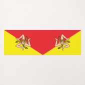 Patriotische Yoga Mats mit der Flagge Siziliens, I Yogamatte (Rückseite (Horizontal))