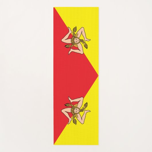 Patriotische Yoga Mats mit der Flagge Siziliens, I Yogamatte (Vorderseite)
