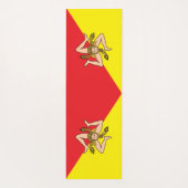 Patriotische Yoga Mats mit der Flagge Siziliens, I Yogamatte (Rückseite)
