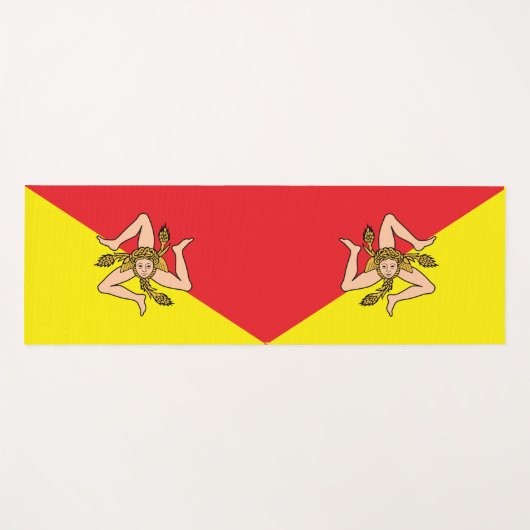 Patriotische Yoga Mats mit der Flagge Siziliens, I Yogamatte (Vorderseite (Horizontal))