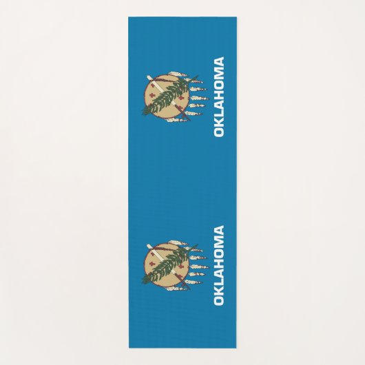 Patriotische Yoga Mats mit der Flagge von Oklahoma Yogamatte (Vorderseite)
