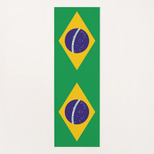 Patriotische Yoga Mats mit Flagge Brasiliens Yogamatte