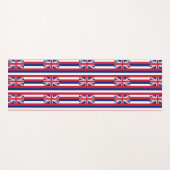 Patriotische Yoga Mats mit Flagge Hawaiis, USA Yogamatte (Vorderseite (Horizontal))