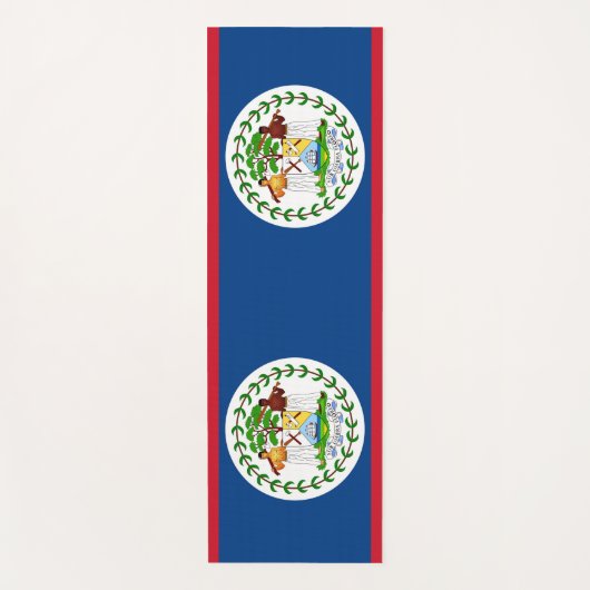 Patriotische Yoga Mats mit Flagge von Belize Yogamatte (Vorderseite)