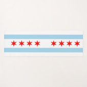 Patriotische Yoga Mats mit Flagge von Chicago City Yogamatte (Vorderseite (Horizontal))