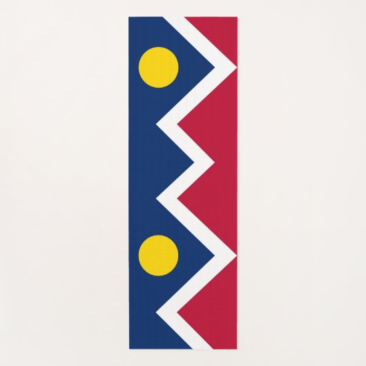 Patriotische Yoga Mats mit Flagge von Denver City, Yogamatte (Vorderseite)