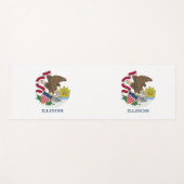 Patriotische Yoga Mats mit Flagge von Illinois, US Yogamatte (Vorderseite (Horizontal))
