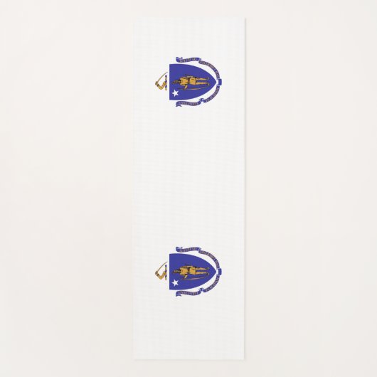 Patriotische Yoga Mats mit Flagge von Massachusett Yogamatte (Vorderseite)