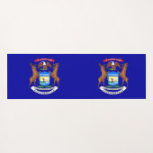 Patriotische Yoga Mats mit Flagge von Michigan Yogamatte (Rückseite (Horizontal))