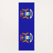 Patriotische Yoga Mats mit Flagge von Michigan Yogamatte (Rückseite)