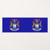 Patriotische Yoga Mats mit Flagge von Michigan Yogamatte (Vorderseite (Horizontal))