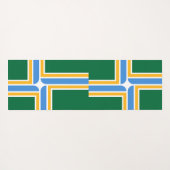 Patriotische Yoga Mats mit Flagge von Portland, US Yogamatte (Rückseite (Horizontal))