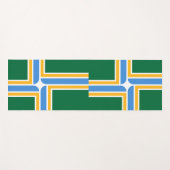 Patriotische Yoga Mats mit Flagge von Portland, US Yogamatte (Vorderseite (Horizontal))