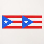 Patriotische Yoga Mats mit Flagge von Puerto Rico Yogamatte (Vorderseite (Horizontal))